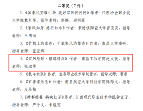 南昌工程学院师生在江西省“颂家风 传美德 耀赣鄱”活动中获佳